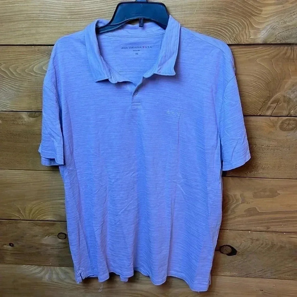 John Varvatos men’s  short sleeve Polo‎ Lg Golf light Violet cotton pickle ball - Picture 1 of 8